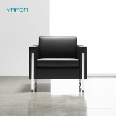 Modern Furniture Black PU Leather Executive Manager Office Sofa