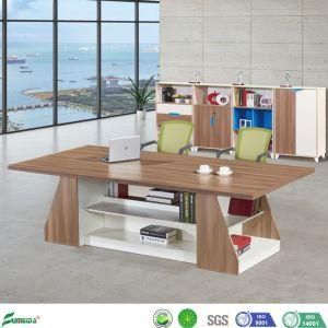 Small MFC Panel E1 Solid Wooden Borad Modern School Office Furniture Coference Desk Table Meeting Table (AH16301-2400)