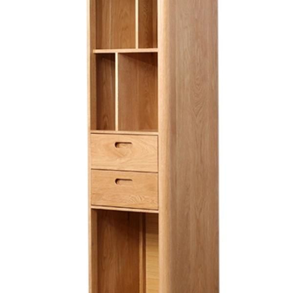 Nordic Oak Storage Shelf Small Apartment Bookshelf