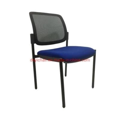 Black Coated Finished Diameter 25mm 2.0mm Thickness 4 Legs Frame Mesh Upholstery for Backrest Visitor Chair