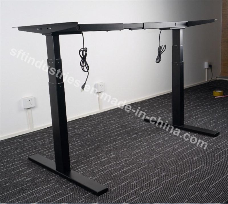 Competitive Dual Motors Electric Sit Stand Height Adjustable Desk Frame