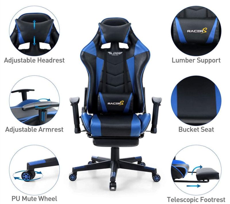Wholesale Market Office Furniture Racing Seat Gaming Chairs with Massage Lumbar
