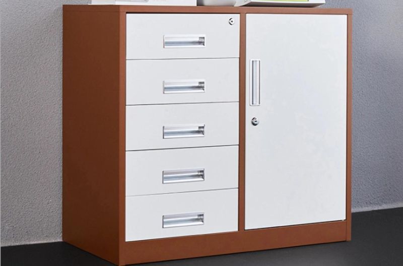 Narrow Drawer Filing Cabinet with Storage Metal Drawer 6 Drawers