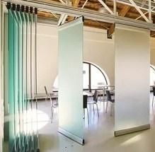 Folding Movable Sliding Door Tempered Office Glass Partition Wall