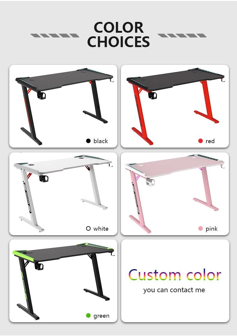 Aor Esports Customizes Furniture Bedroom RGB LED Light Student Laptop Desktop Dormitory Study Computer Table Gamer Competitive Chair Gaming Desk for Home Office
