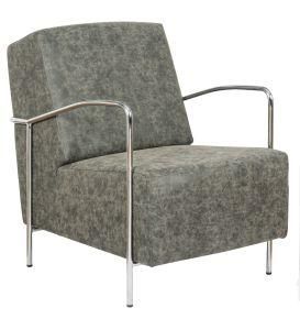 Modern Office Leisure Sofa with Fabric Upholstered and Metal Frame