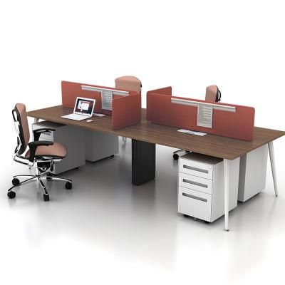 Modern Design 4 Seat Office Workstation Cubicle Panel Aluminum Modular Office Workstation