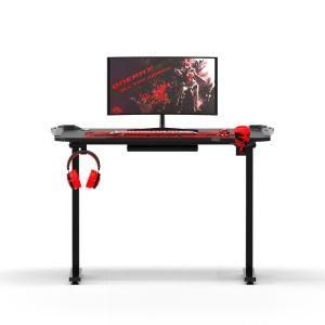 Visky Home Office Computer Gamer Desk Large Computer Desk Workstation Gaming Desk with Headphone Hook