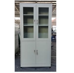 Kd Structure Office Metal Glass 2 Silding Door File Cabinets