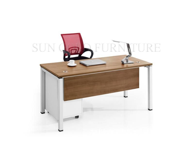 Simple Design Modern Executive Wooden Desk with Moveable Cabinet (SZ-OD187)