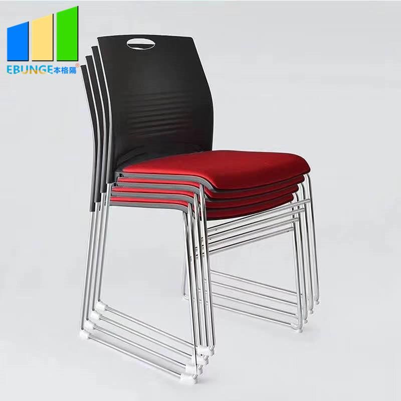 Office Folding Conference Chairs Plastic Training Chair Without Wheels