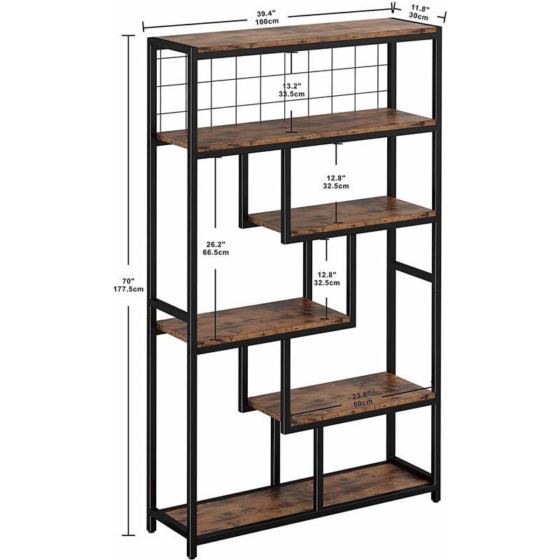 Home Iron and Wood Combined with Multi-Layer Finishing Storage Rack 0368