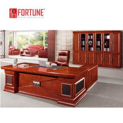 Luxury Design Red Cherry Wood Big Boss Office Desks