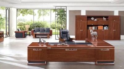 Top Grade Antique Rectanglar Walnut Executive Office Desk (FOH-B8F281)