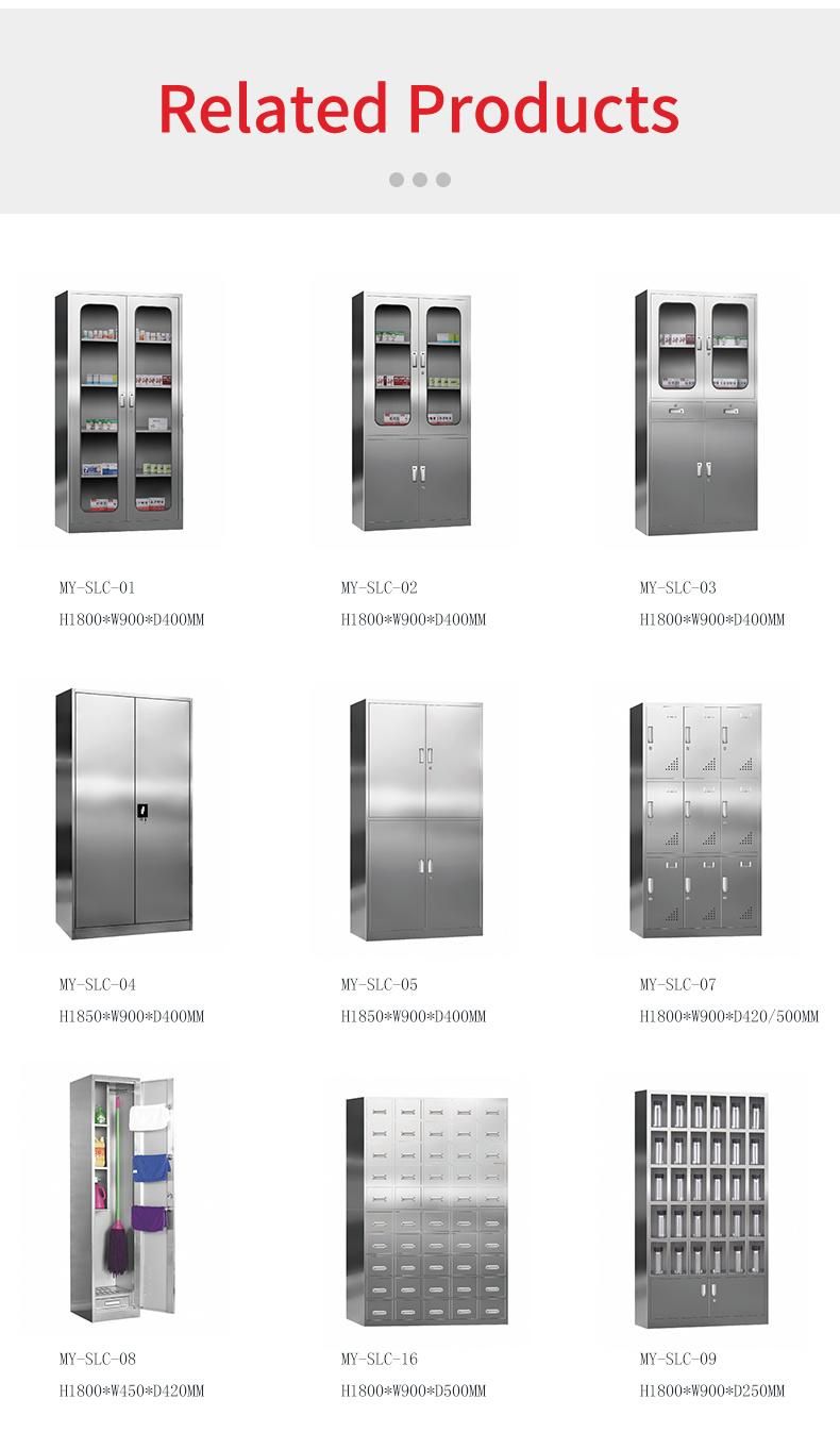 304 Stainless Steel Medicine Cabinet Two Door Western Storage Instrument