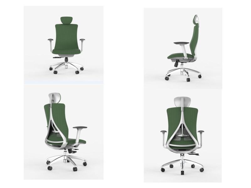 High Back White Frame Wholesale Gaming Executive Manager Ergonomic Adjustable Aluminum Tilt Home Office Swivel Office Chair