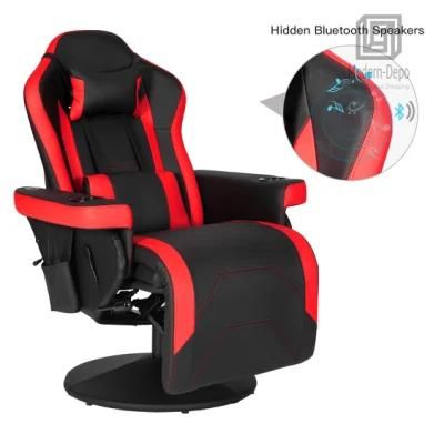 Blue Tooth Wireless Speaker Gamer Computer Reclining Chair with Footrest