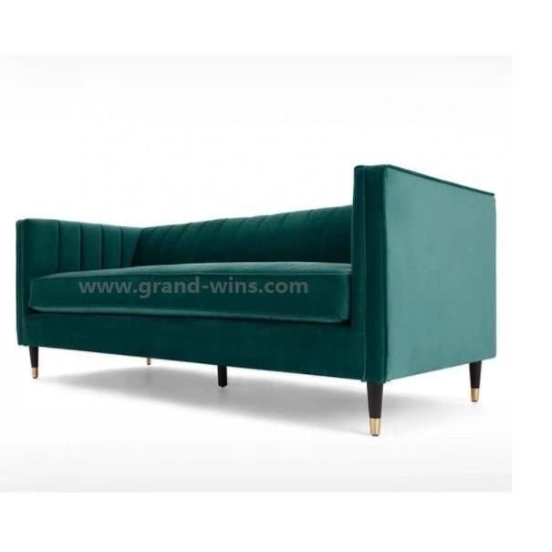Hotel Furniture Pleated-Back Sofa Fabric Couch Office Sofa