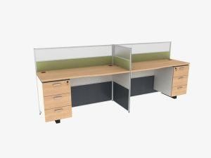 Top Sale 2018 Fashion Style 2 Person Office Desk/Workstation for Small Office