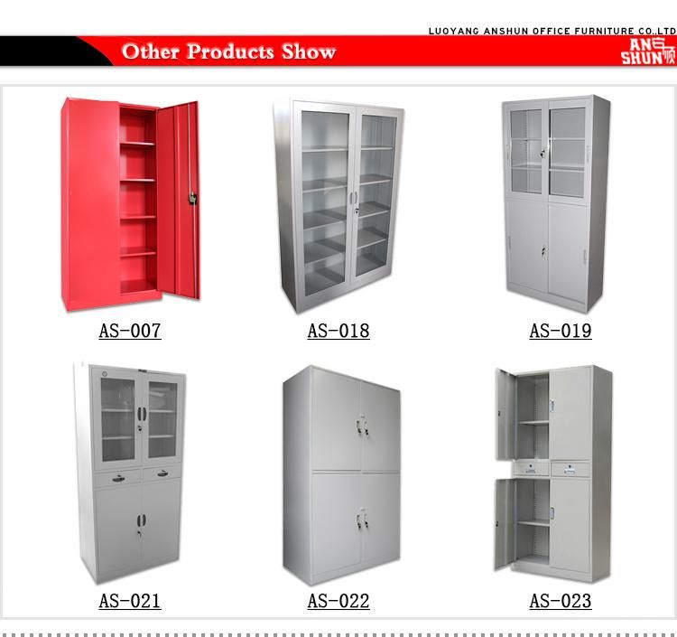 Jas-008 Factory Supply Office Steel Storage Cabinet Furniture 2 Swing Doors Steel Filing Cabinet