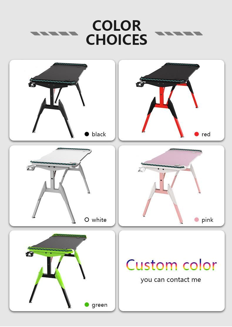 Aor Esports Customizes Furniture Bedroom Desktop Student Laptop RGB LED Light Dormitory Study Computer Table Gamer Competitive Chair Gaming Desk for Home Office