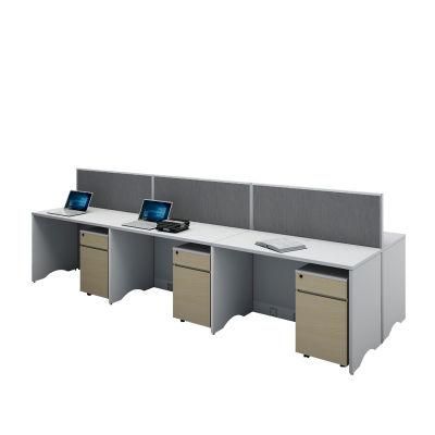 Customized Multi Person Aluminum Office Furniture Glass Partition