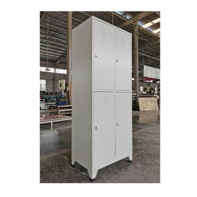 Fas-027 Metal Cabinet OEM Gym Office 4 Door Staff Clothing Cabinet Lockers for Changing Room