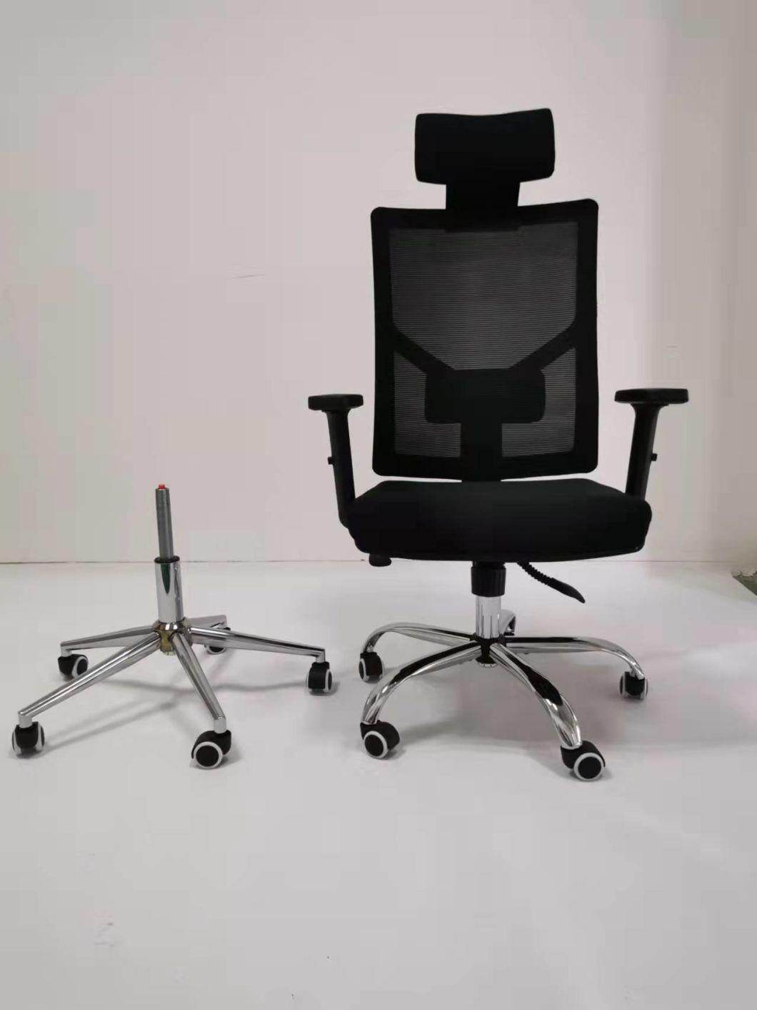 Mesh Office Chair with Lumbar Support, Thick Seat Cushion and Adjustable Headrest - 135° Rocking High Back Desk Chair