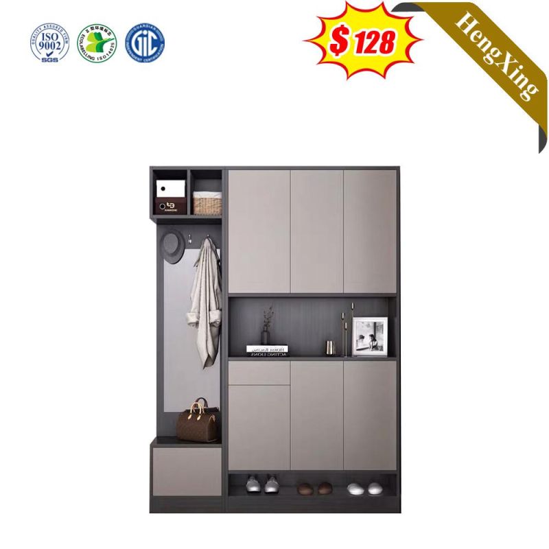 Light Grey Color Home Hotel Bedroom Furniture Storage Wardrobe with Storage Cabinet