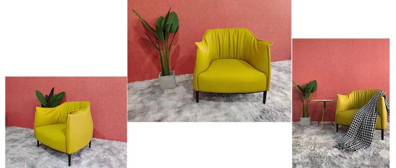 Modern Design Blue PU Leather Office Furniture Sofa