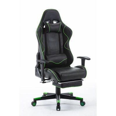 High Back Adjustable Upholstery PC Computer Gaming Chair with Footrest