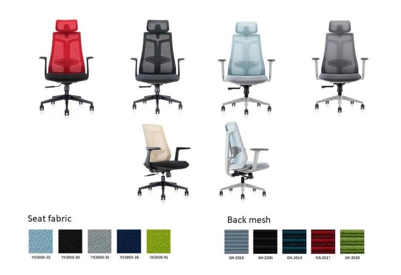 New Design 2022 Office Furniture Comfortable Black Mesh Computer Swivel Chair for Staff with Excellent Cost Performance 3D Armrest OEM