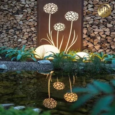 Rectangular Outdoor Corten Steel Rusty Decorative Screen