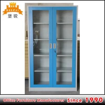 as-018 2 Glass Door Sliding Door File Cabinet Steel Cabinet/Book Cupboard