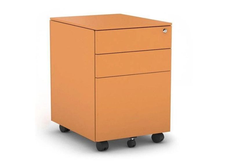 Assembly Drawer Pedestal 3 Drawers Mobile File Cabinet with Lock