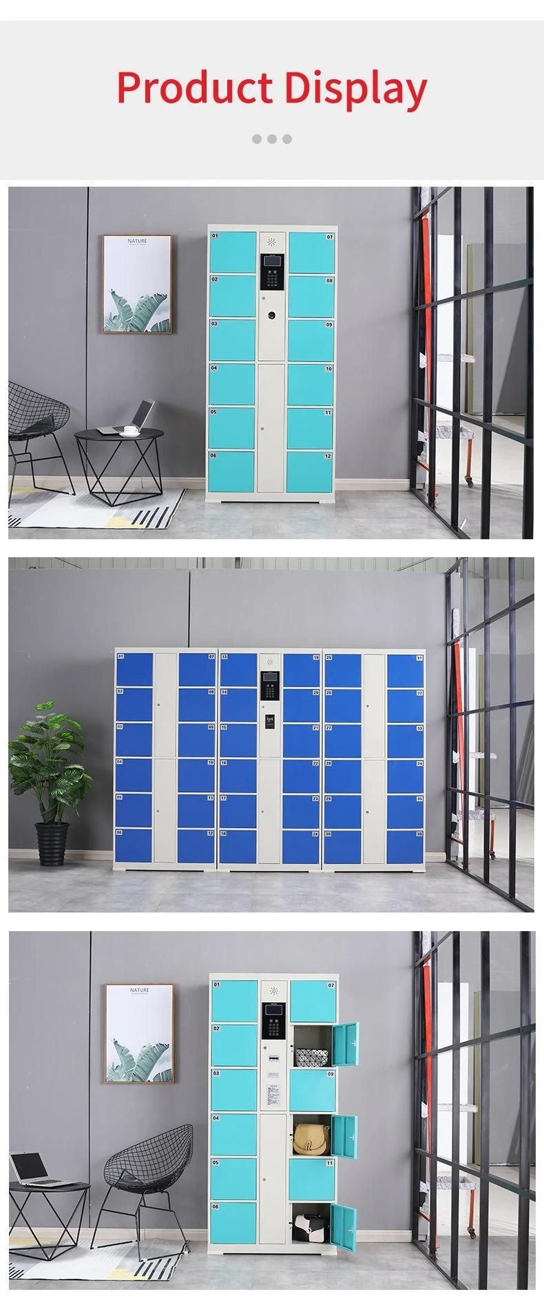 Supermarkets Public Steel 24 Door Electronic Bag Storage Cabinet Locker