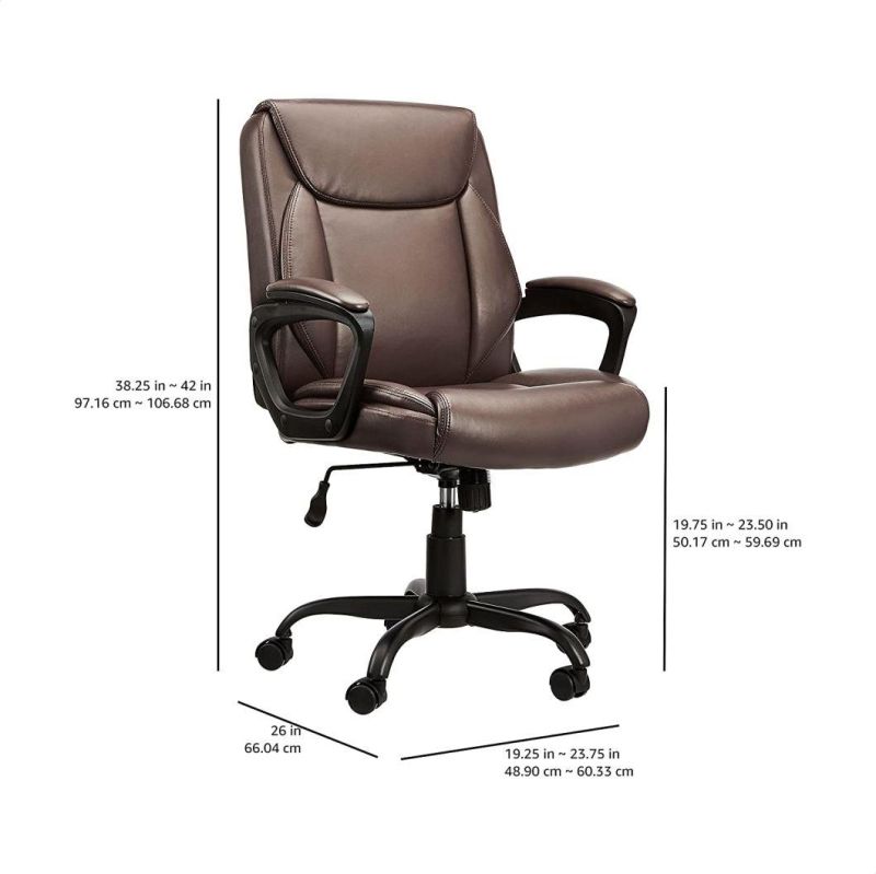 Li&Sung Small Package Middle Back PU Leather Office Chair