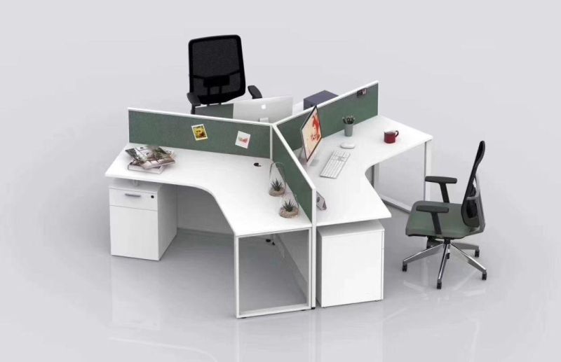 3 Person Desk Modern Office Furniture for Computer Work Stations Call Center Cubicles