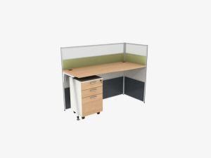 Modern Office Workstations with Screen on Desk Top