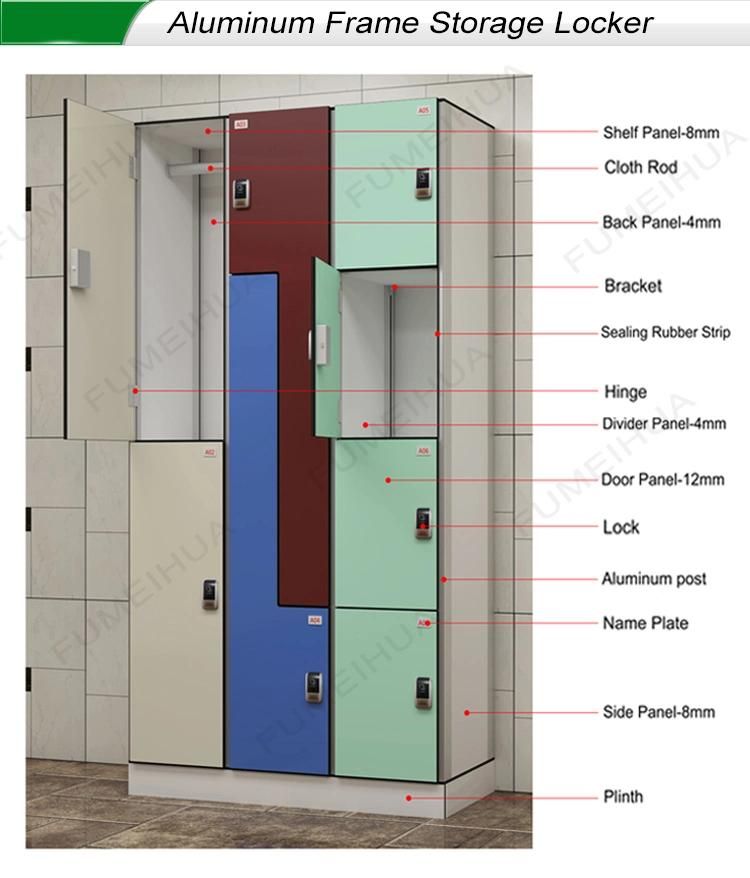 9 Doors HPL Locker for Supermarket