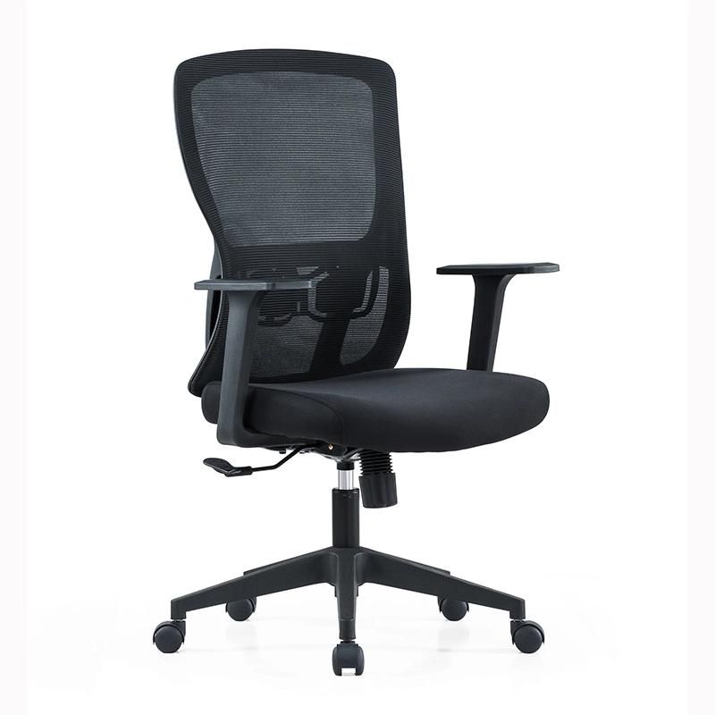 MID Back Injection Molded Foam Ergonomic Revolving Mesh Office Chair