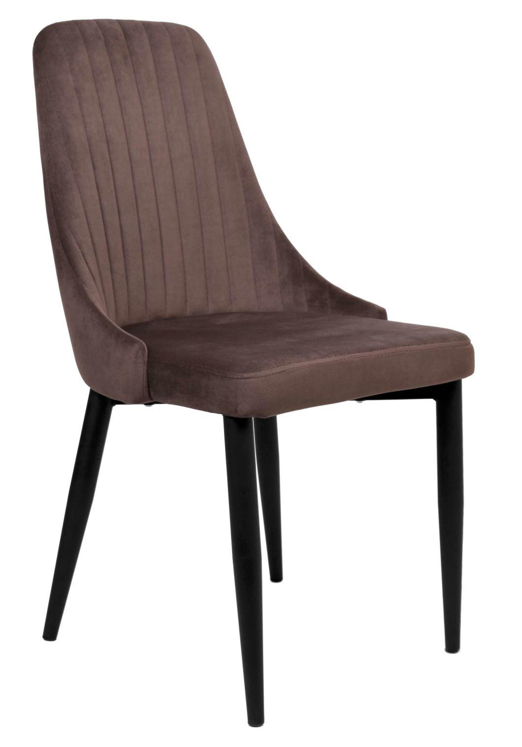 PU PVC Padded Upholstered Restaurant Modern Metal Steel Cheap European Chair Dining Chair