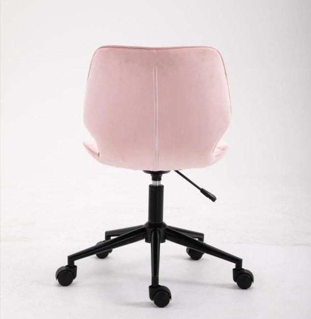 Fabric Office Bar Chair with Wheels Swivel Bar Staff Stool
