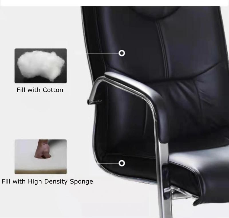 Modern Furniture Black Fabric Manager Chairs Meeting Room Training Public Chair