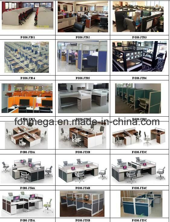 Factory Made Aluminum Frame MFC Cubicle Partition Desk with Wire Management System