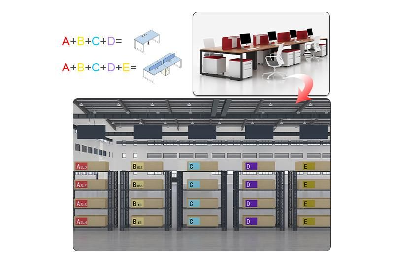 Top Selling American Style X Shape Clusters Office Workstation