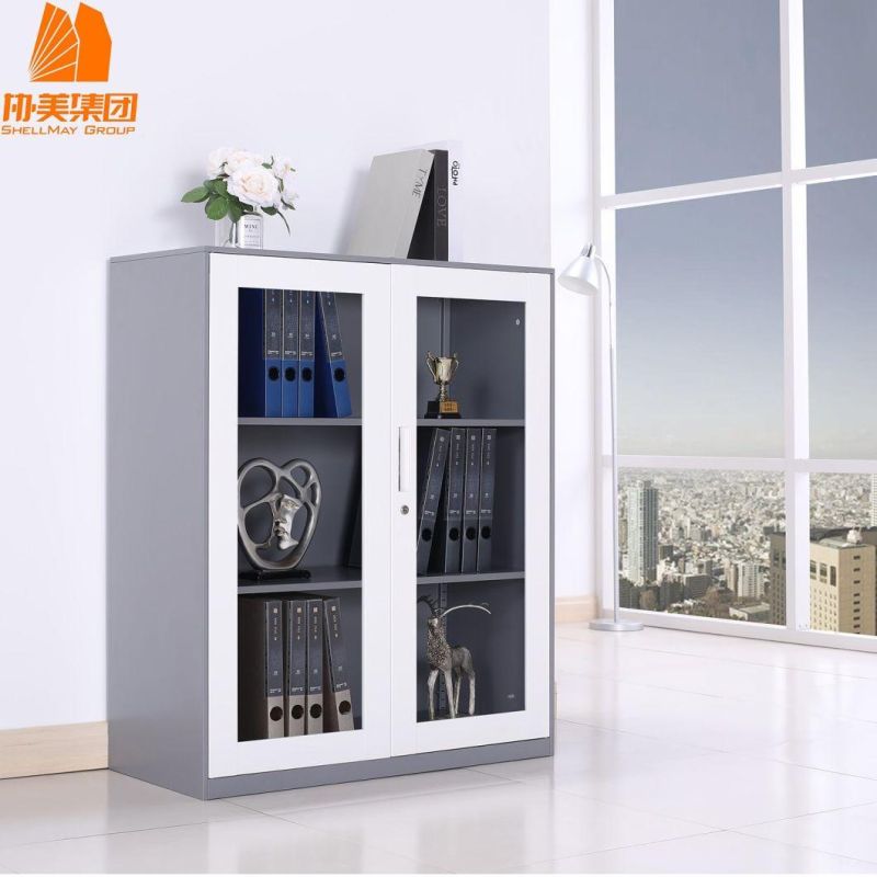 Modern Design Document Storage Glass Door File Cabinet