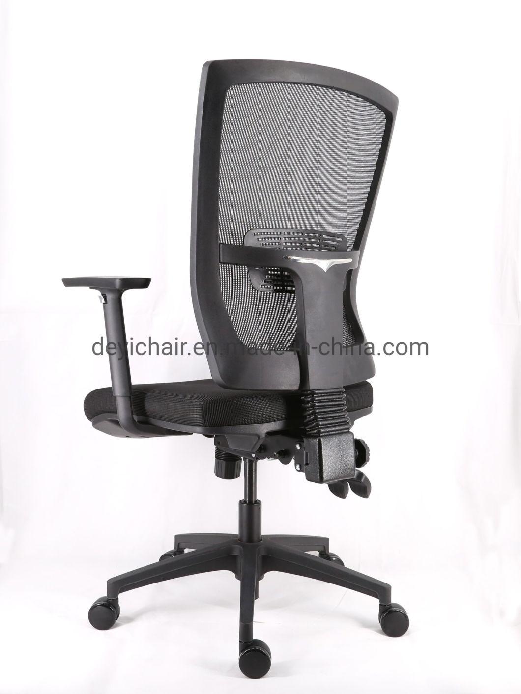 3 Lever Heavy Duty Mechanism Nylon Base and PU Castor with Adjustable Arms and Lumbar Support Chair