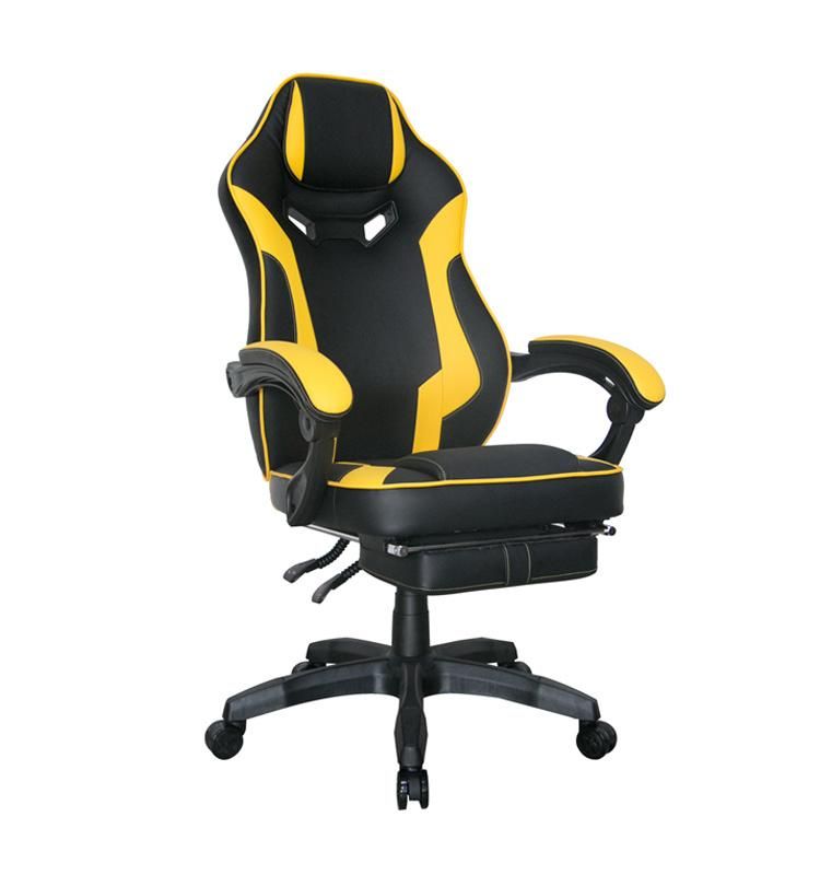 (JAWWAD) Comfortable Ergonomic Racing Chair with Footrest