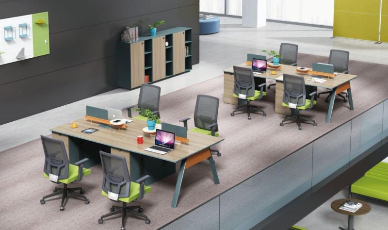 Foshan Furniture Office Table Workstation Four Person Desks for Employee